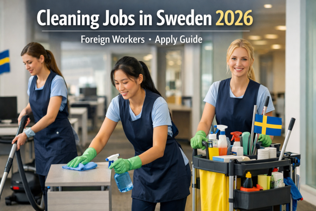 Cleaning Jobs in Sweden for Foreigners 2026